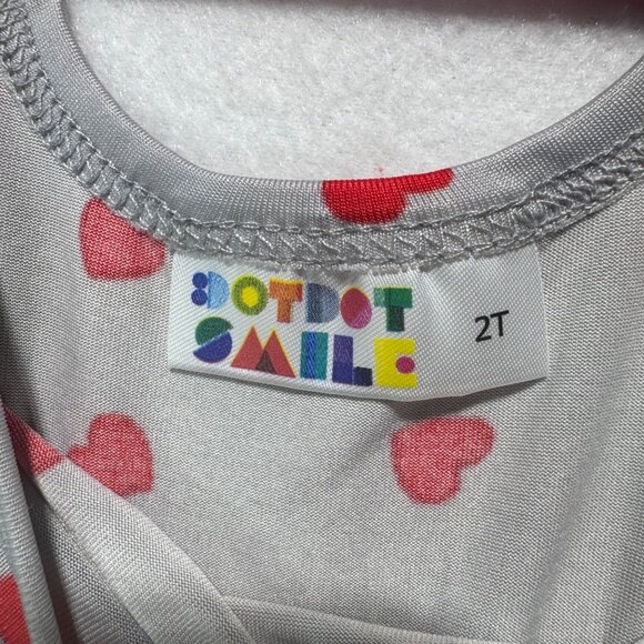 Dotdotsmile Dress Size 2T Gray with Red Hearts New with Tags - Picture 4 of 7
